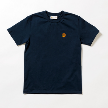 ロゴ刺繍Tシャツ/ MVS天竺 　(INDIGO)